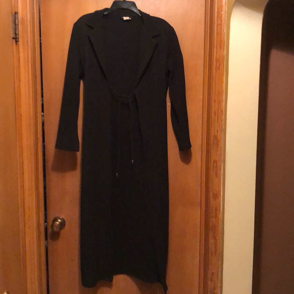 Black open front jacket